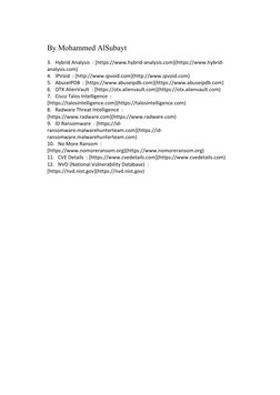 By Mohammed AlSubayt 
3.   Hybrid Analysis  : [https://www.hybrid-analysis.com](https://www.hybrid-
analysis.com) 
4.   IPVoi