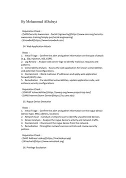 By Mohammed AlSubayt 
 
  Reputation Check  : 
- [SANS Security Awareness - Social Engineering](https://www.sans.org/security