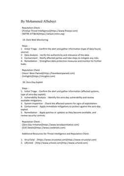 By Mohammed AlSubayt 
  Reputation Check  : 
- [FireEye Threat Intelligence](https://www.fireeye.com) 
- [MITRE ATT&CK](https