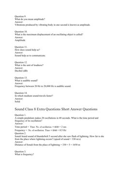 Question 9.
What do you mean amplitude?
Answer:
Vibrations produced by vibrating body in one second is known as amplitude.
Qu