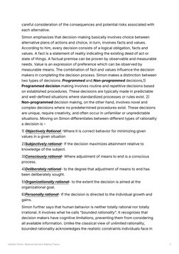Herbert Simon's Rational Decision Theory | PDF | Decision Making ...
