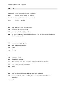 Together Klasa 4 Test Audioscripts | PDF | Mystery, Thriller & Crime ...