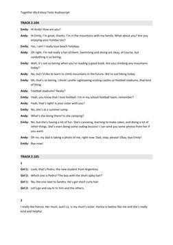 Together Klasa 4 Test Audioscripts | PDF | Mystery, Thriller & Crime ...