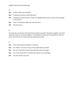 Together Klasa 4 Test Audioscripts | PDF | Mystery, Thriller & Crime ...
