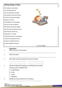 Grade 6 Poetry and Analysis Guide | PDF | Poetry | Rhyme
