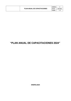 Plan Anual de Capacitación 2024 | PDF | Gestión de recursos humanos ...