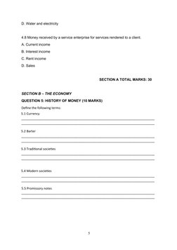 Grade 7 EMS June Exam 2024 Paper | PDF | Money | Expense