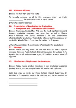 2024 Elementary Graduation Emcee Script | PDF | Wellness