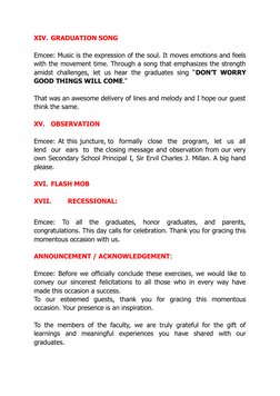 2024 Elementary Graduation Emcee Script | PDF | Wellness