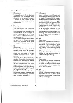 PSLE Yearlg Science - Answers
e. (3)
10.
Explonotion:
There ore 5 months of roin (5 units or
more) from June to October which