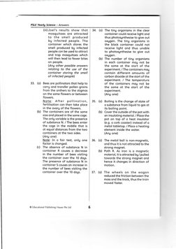 PSLE Yeorlg Science - Answers
(iii) Joel's results show thot
mosquitoes ore ottrocted
to the smell produced
bg infected peopl