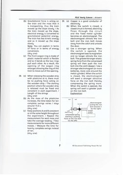 PSLE Yeorlg Science - Answers
(b) Grovitotionol force is octing on
the troin ond the moss thot it
is tronsporting, thus the t