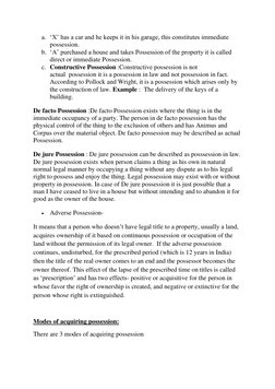 Types and Elements of Possession | PDF | Possession (Law) | Justice