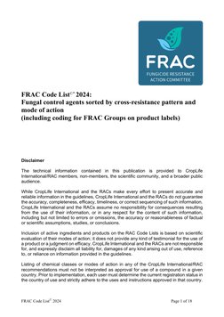 Frac Code List 2024 | PDF | Fungicide | Metabolic Pathway