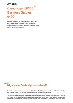IGCSE Business Studies - 2023-2025-Syllabus | PDF | Entrepreneurship ...