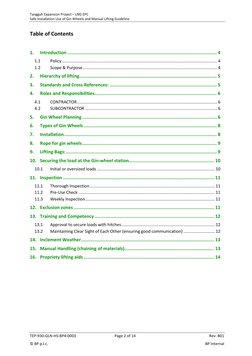 Tangguh Expansion Project – LNG EPC 
Safe Installation Use of Gin Wheels and Manual Lifting Guideline  
TEP-930-GLN-HS-BP4-00