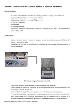 MP05910X – MANUAL TÉCNICO ST7000 Espanhol – Revisión 00 
 
Método 2 – Verificación del Flujo con Base en la Medición de la