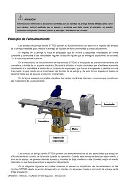 MP05910X – MANUAL TÉCNICO ST7000 Espanhol – Revisión 00 
 
 
 
Principio de Funcionamiento 
 
Las bombas de jeringa familia