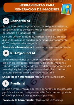 HERRAMIENTAS PARA
GENERACIÓN DE IMÁGENES
7
Leonardo AI
Es una herramienta generadora de imágenes artísticas,
desde imágenes d