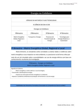 2º ano - Novo Ensino Médio
Energia no Cotidiano
CIÊNCIAS DA NATUREZA E SUAS TECNOLOGIAS
A CIÊNCIA DO DIA A DIA
Energia no Cot