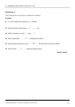Cambridge Global English 7 Unit 7 Test | PDF | Machines | Power Station
