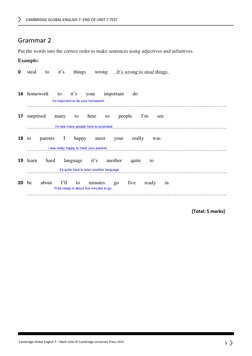 Cambridge Global English 7 Unit 7 Test | PDF | Machines | Power Station