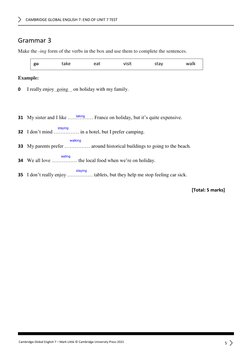 Cambridge Global English 7 Unit 7 Test | PDF | Machines | Power Station