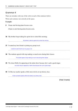 Cambridge Global English 7 Unit 7 Test | PDF | Machines | Power Station