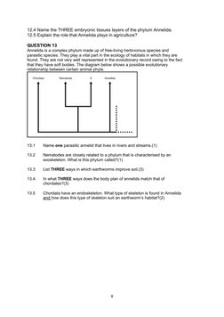 Grade 11 Animal Diversity Questions | PDF | Biology | Organisms
