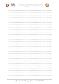 “AÑO DEL BICENTENARIO, DE LA CONSOLIDACIÓN DE NUESTRA
INDEPENDENCIA, Y DE LA CONMEMORACIÓN DE LAS HEROICAS
BATALLAS DE JUNÍN