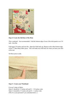 Step 4: Create the fold lines of the Hem
This is optional – but recommended. Fold the bottom edge of one of the skirt panels