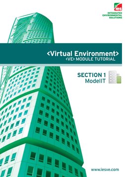 www.iesve.com
SECTION 1 
ModelIT
<Virtual Environment>
<VE> MODULE TUTORIAL
