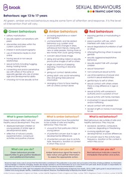 Brook Scale Brook Sexual Behaviours Traffic Light Tool | PDF | Human Sexual ...