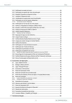 Boomer M2 C
Índice
iv
No: TIS0003025.002 pt
5.14
Verificação do estado do braço..............................................