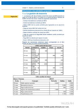 Unidad 17 – Gestión y control de tesorería                                                       3 
 
Solucionario a las acti