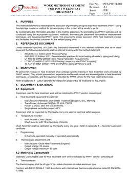 Pwht Procedure.pdf PWHT Method Statement Overview | PDF | Insulator (Electricity ...