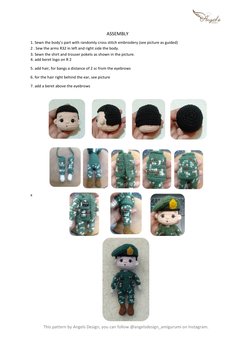 Jin BTS Military Crochet Pattern | PDF | Crochet | Sewing