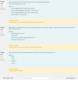 JavaScript Quiz Review Results | PDF | World Wide Web | Internet & Web