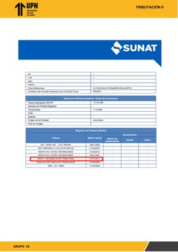 TRIBUTACIÒN II
GRUPO 02