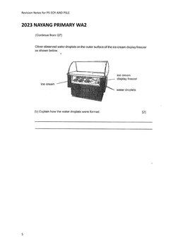 P5 Science Revision Notes for Exams | PDF | Science & Mathematics