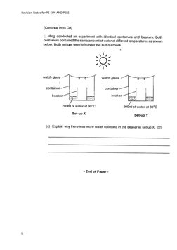 P5 Science Revision Notes for Exams | PDF | Science & Mathematics