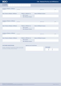 BDO Customer Information Form | PDF | Loans | Banks