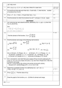 Class 11 Relations and Functions Worksheet | PDF | Function ...
