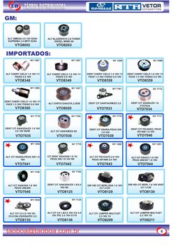 TÃOBOA DISTRIBUIDORA
taoboa@taoboa.com.br
6
GM:
IMPORTADOS:
 ALT CHRYS DAKOTA.2.5DIE
VTO8020
DENT CIT XANTIA/XM/ZX 2.0
CIT DE