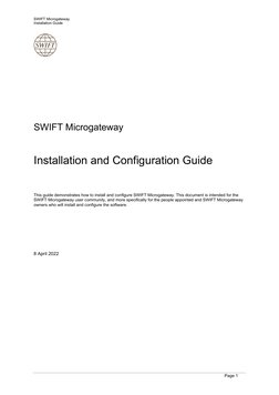 SWIFT Microgateway Installation Guide | PDF | Public Key Certificate ...