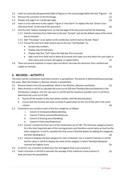 8 | P a g e 
 
 
1.3 
Insert an automatically generated table of figures on the second page below the text “Figures”. (2) 
1.