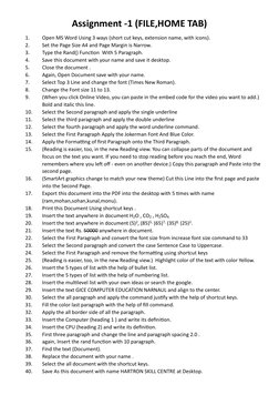 MS Word Practical Assignment Guide | PDF | Microsoft Word | Page Layout