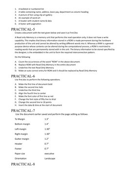 MS Word Practical Assignment Guide | PDF | Microsoft Word | Page Layout