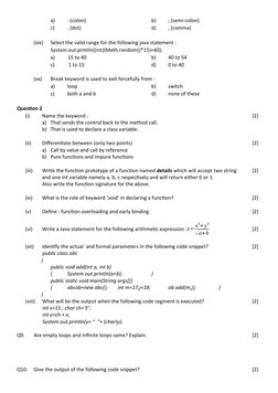 ICSE Class 10 Computer Applications Exam | PDF | Variable (Computer ...