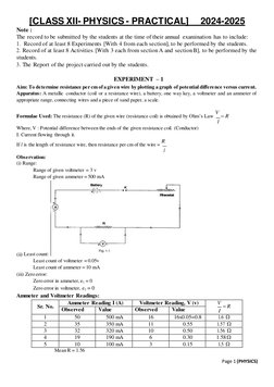 Class 12 Physics Practical Manual | PDF | Optics | Electrical Engineering